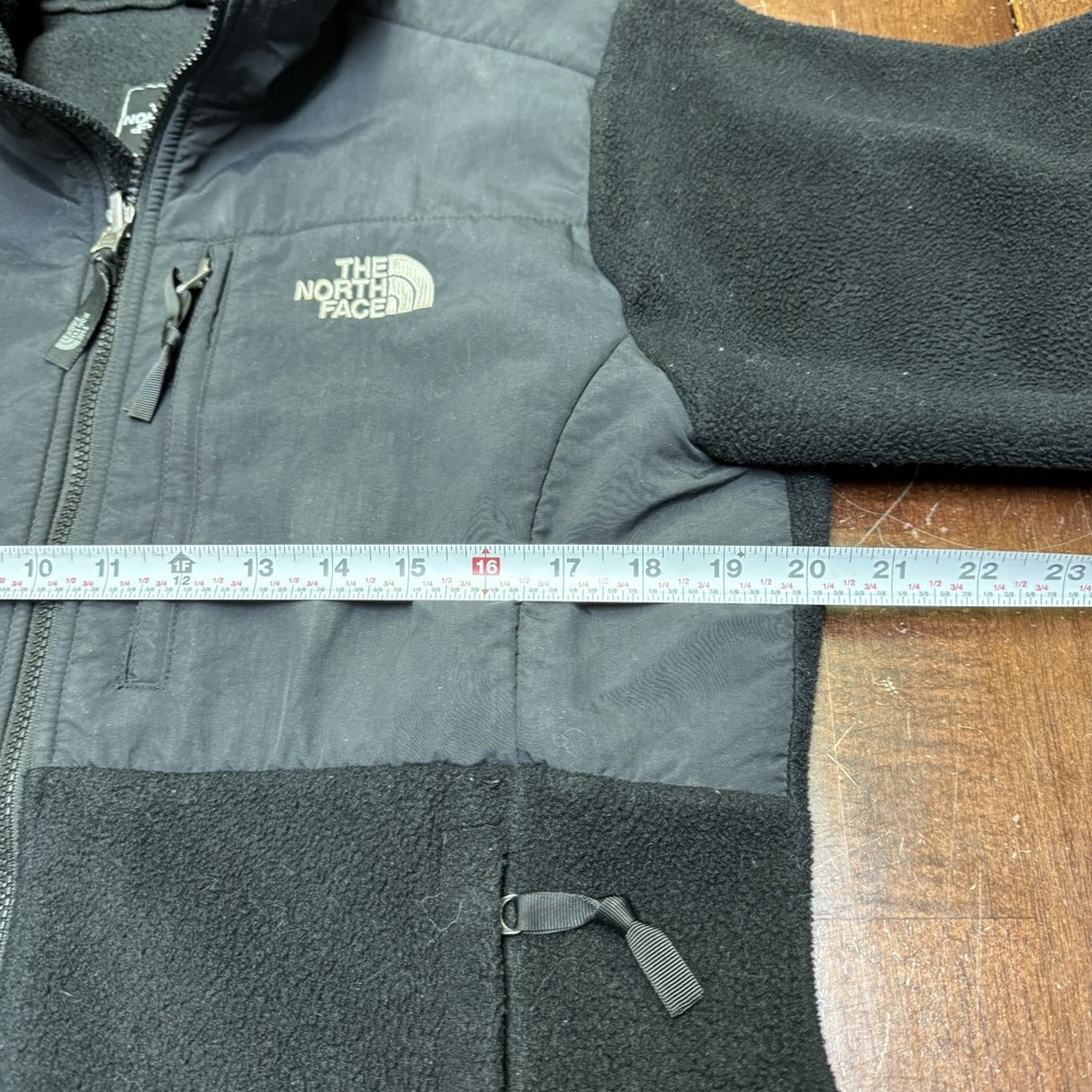 The North Face Women's Black Fleece Jacket‎ Full Zip Logo Size Denali Medium - Picture 6 of 7